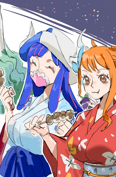 nami and ulti (one piece) drawn by raine_(acke2445)