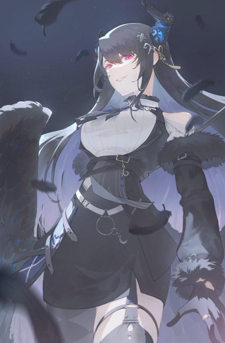 nerissa ravencroft (hololive and 1 more) drawn by otashishi