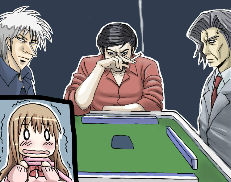 akagi shigeru, matsumi yuu, koizumi jun'ichirou, and ryuu (saki and 5 more) drawn by copo_(copo_deluxe)