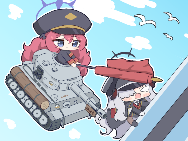 iroha and makoto (blue archive and 1 more) drawn by umihio
