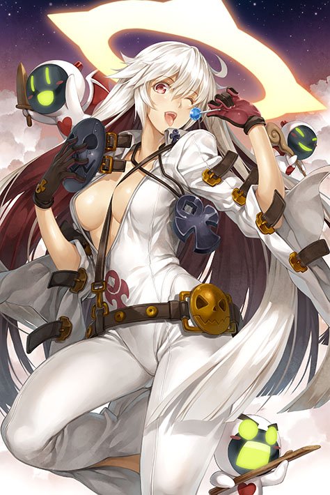 jack-o' valentine, knight servant, magician servant, and lancer servant (guilty gear and 1 more) drawn by hagure_keg