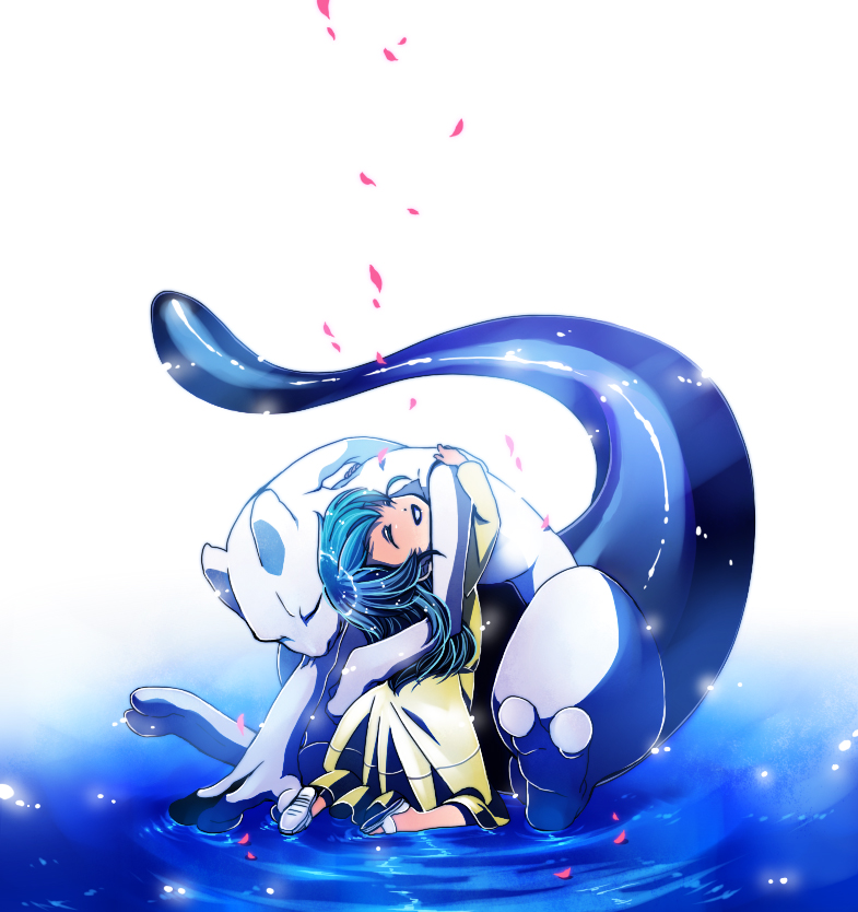 mewtwo and ambertwo (pokemon and 1 more) drawn by akezu