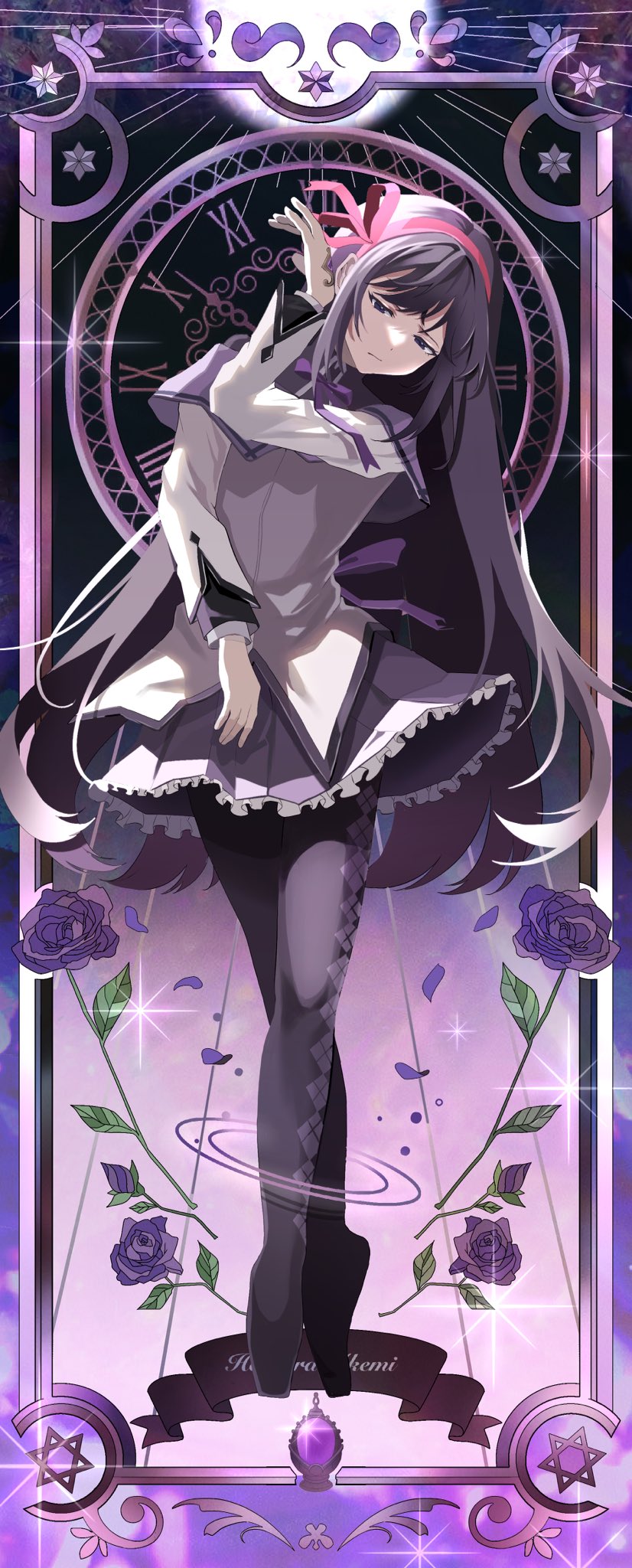 akemi homura (mahou shoujo madoka magica) drawn by momonokan09