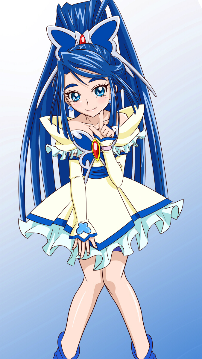 minazuki karen and cure aqua (precure and 1 more) drawn by evalet