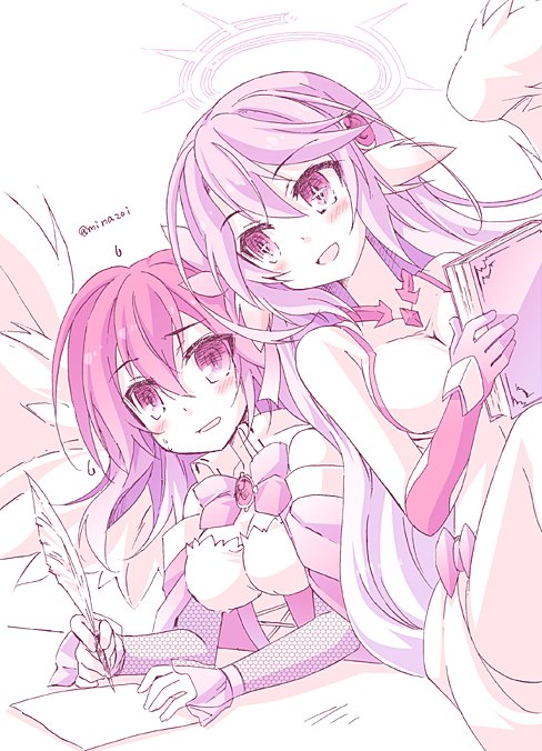 jibril and stephanie dora (no game no life) drawn by minazoi_kuina