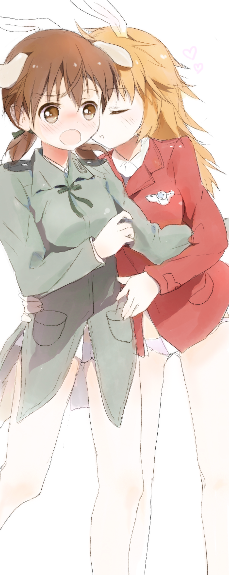 gertrud barkhorn and charlotte e. yeager (world witches series and 1 more) drawn by kisetsu
