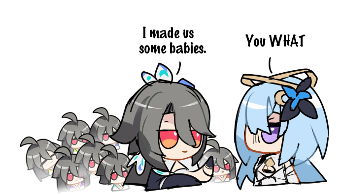 griseo and vita (honkai and 1 more) drawn by grape_(grapedraws)