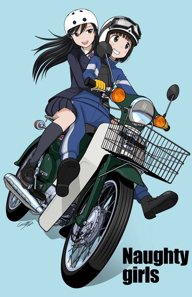 koguma and reiko (super cub) drawn by gt_ojisan