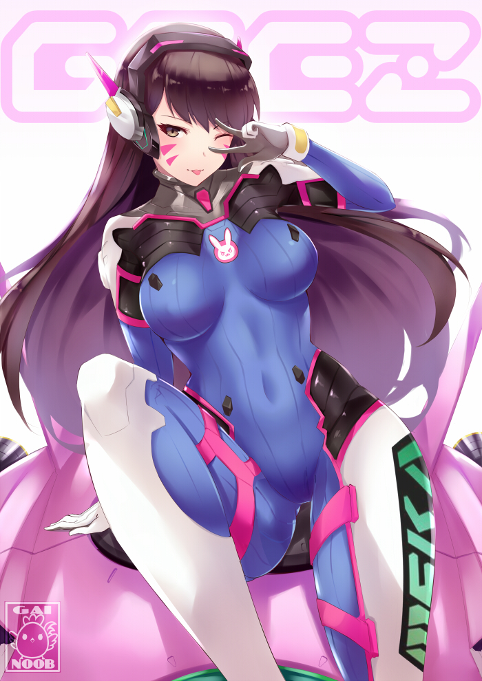 d.va (overwatch and 1 more) drawn by gainoob