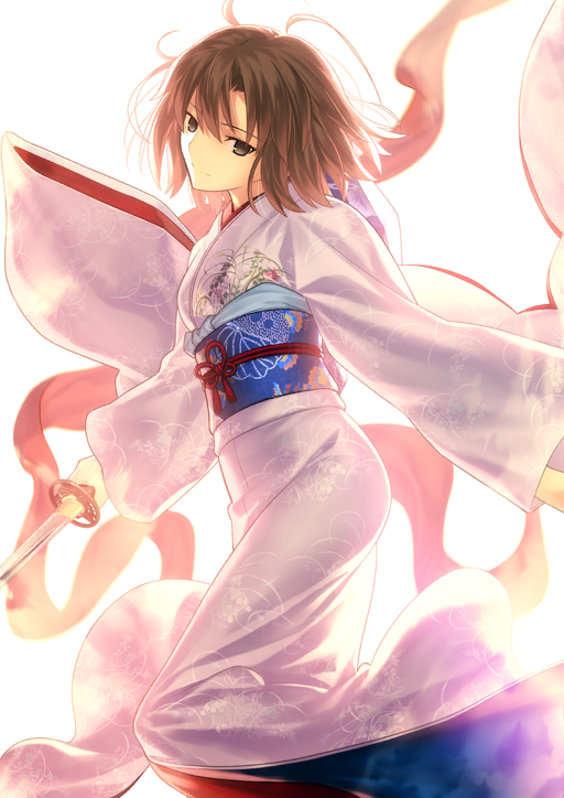 ryougi shiki and void shiki (fate and 1 more) drawn by takeuchi_takashi