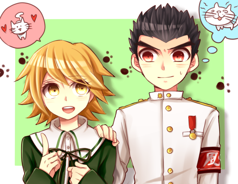 fujisaki chihiro and ishimaru kiyotaka (danganronpa and 1 more) drawn by riko_(ringo777711)