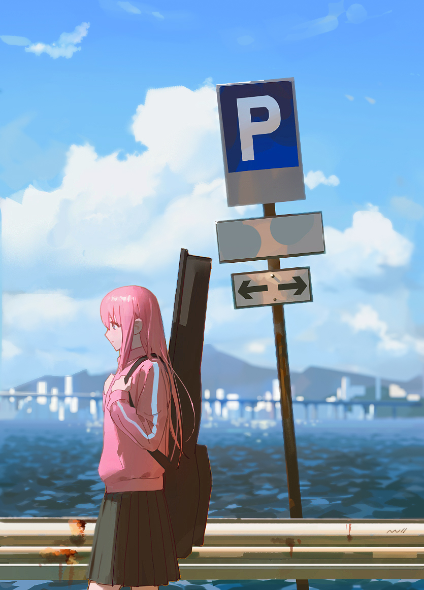 gotoh hitori (bocchi the rock!) drawn by null_(skev7724)