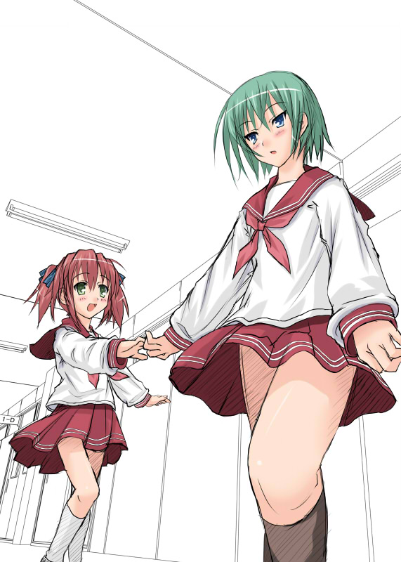 kobayakawa yutaka and iwasaki minami (lucky star) drawn by kisaragi_miyu