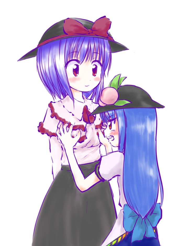 hinanawi tenshi and nagae iku (touhou) drawn by uho_(uhoyoshi-o)
