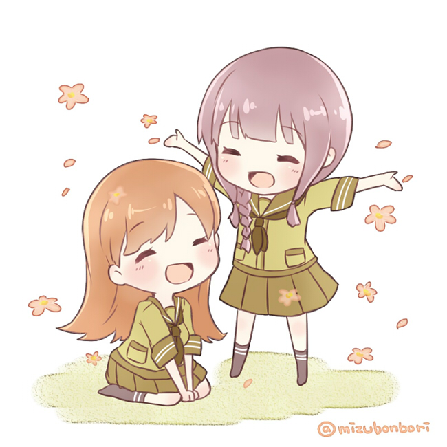 kitakami and ooi (kantai collection) drawn by mizu_bonbori