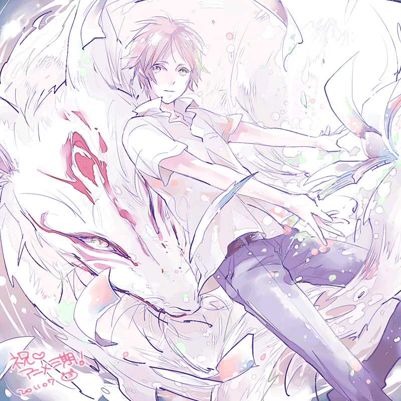 natsume takashi and madara (natsume yuujinchou) drawn by yoshinori_(fmn)
