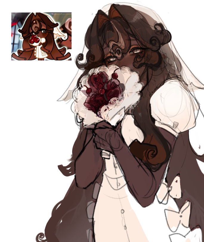 black forest cookie (cookie run and 1 more) drawn by zibeeyui
