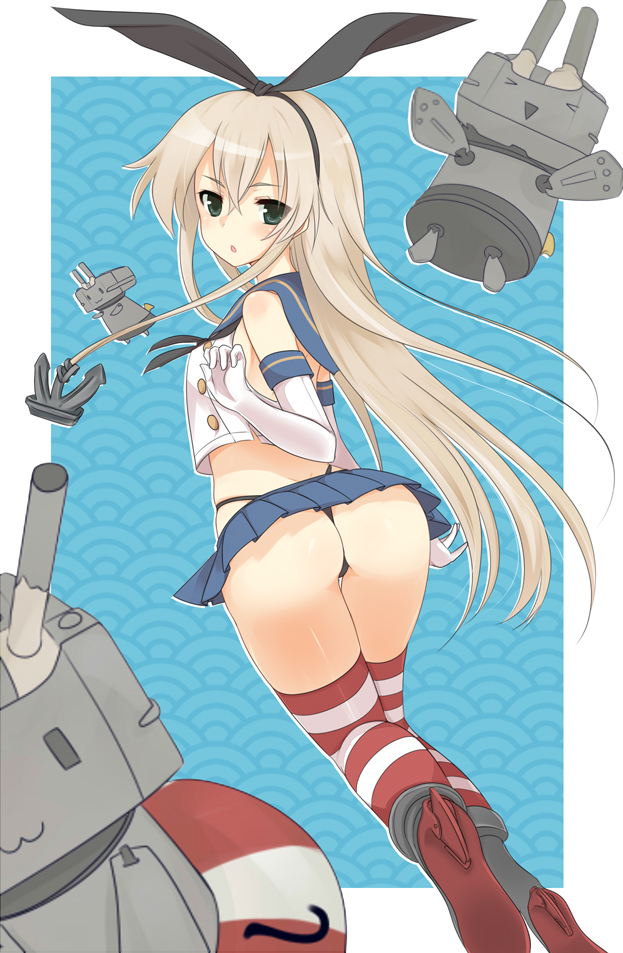 shimakaze and rensouhou-chan (kantai collection) drawn by gatakenjin
