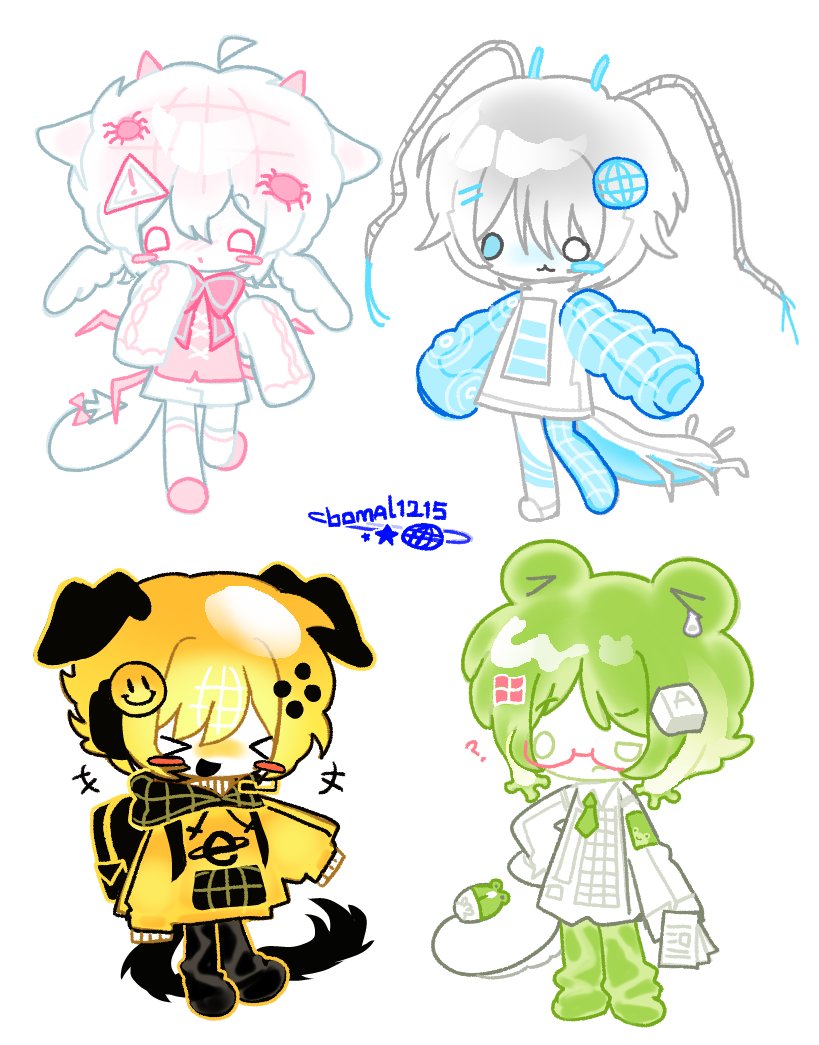 original and 2 more drawn by bomal1215