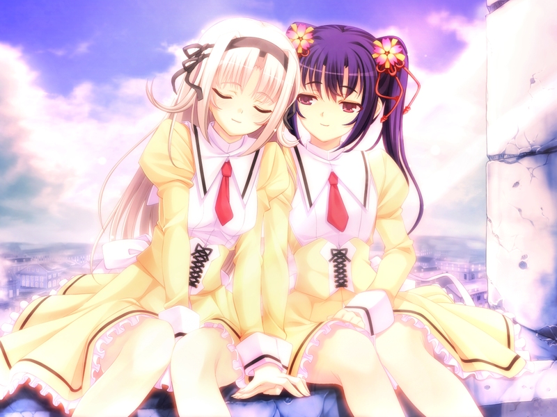 natsuhi hikaru and futami ayame (tenshi no hane wo fumanaide) drawn by dasoku_sentarou