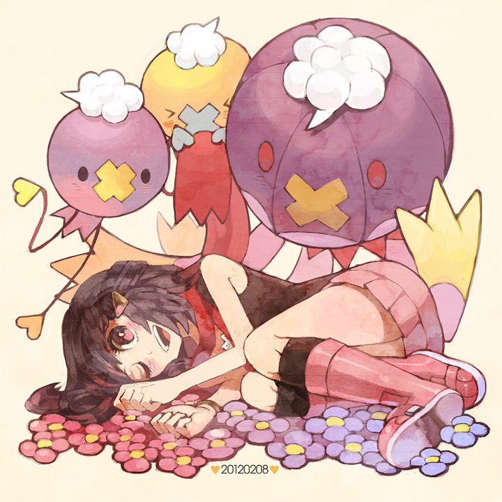 dawn, drifloon, and drifblim (pokemon and 1 more) drawn by strawberrybit