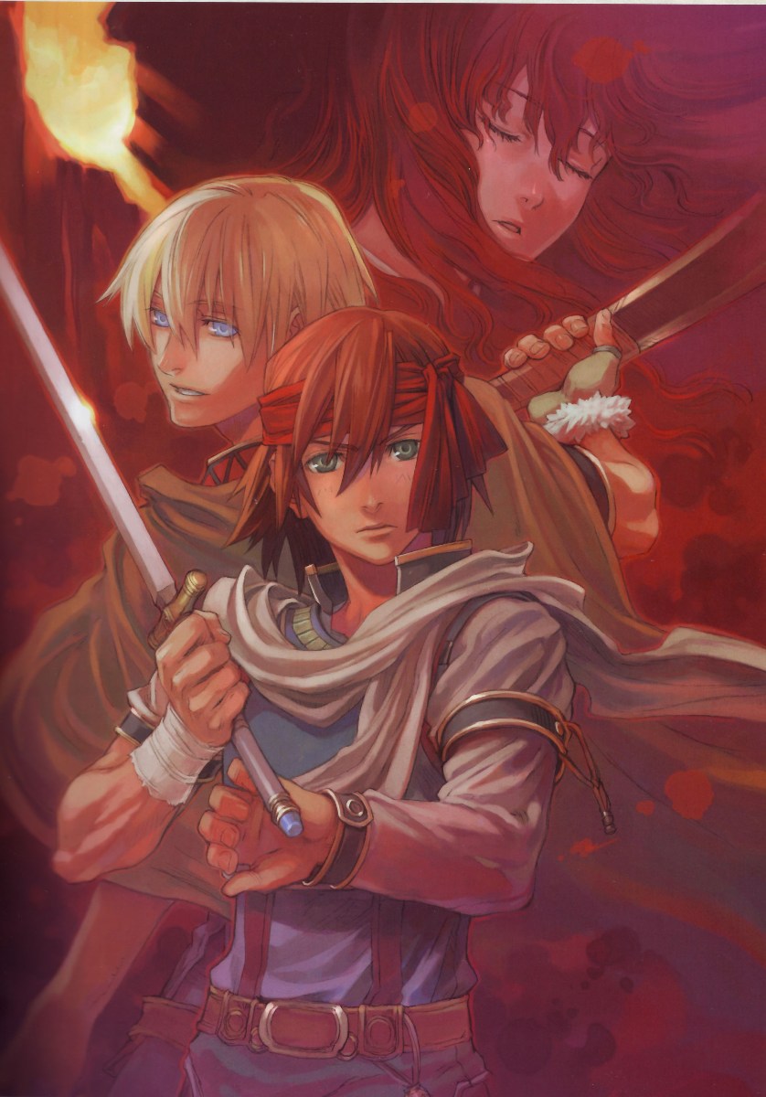 mile, avin, and eimelle (eiyuu densetsu and 1 more) drawn by iwasaki_minako