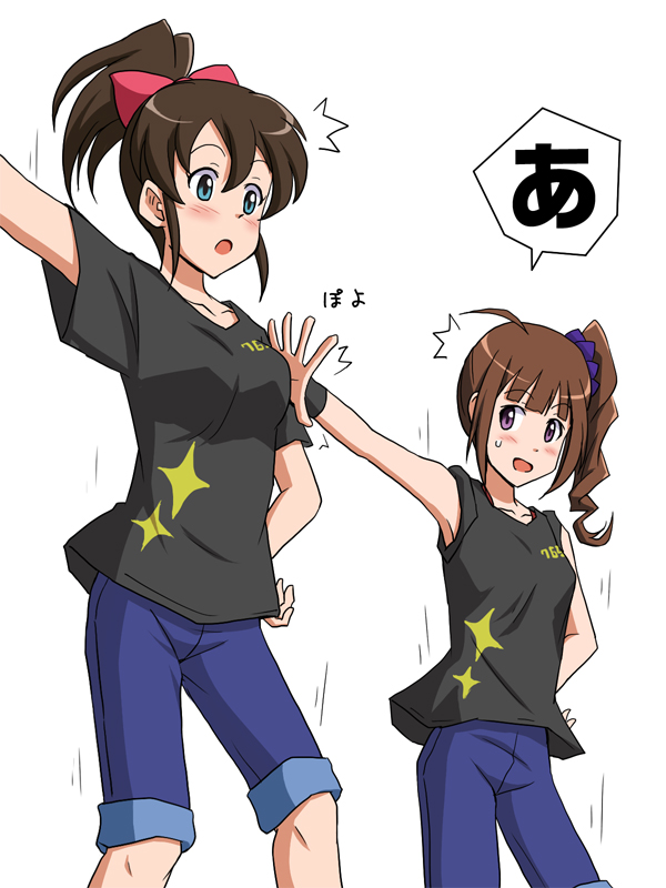 yokoyama nao and satake minako (idolmaster and 2 more) drawn by lielos