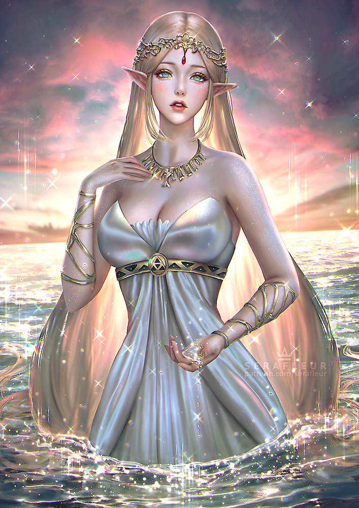 princess zelda (the legend of zelda and 1 more) drawn by serafleur