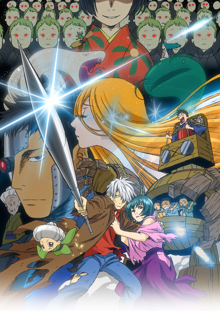 ginko, renzu, tanyuu karibusa, adashino-sensei, nui, and 4 more (mushishi) drawn by umakoshi_yoshihiko