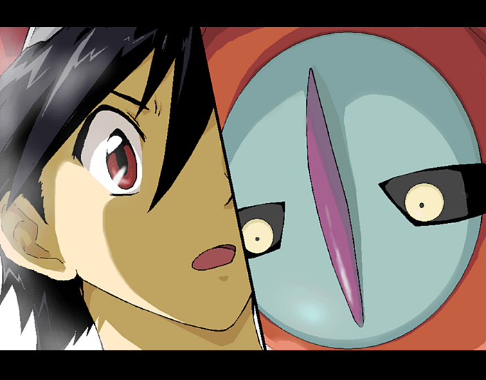 red and deoxys (pokemon and 1 more) drawn by fairyjack