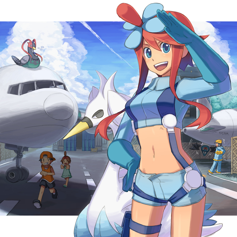skyla, swanna, youngster, swoobat, and unfezant (pokemon and 1 more) drawn by steelwire