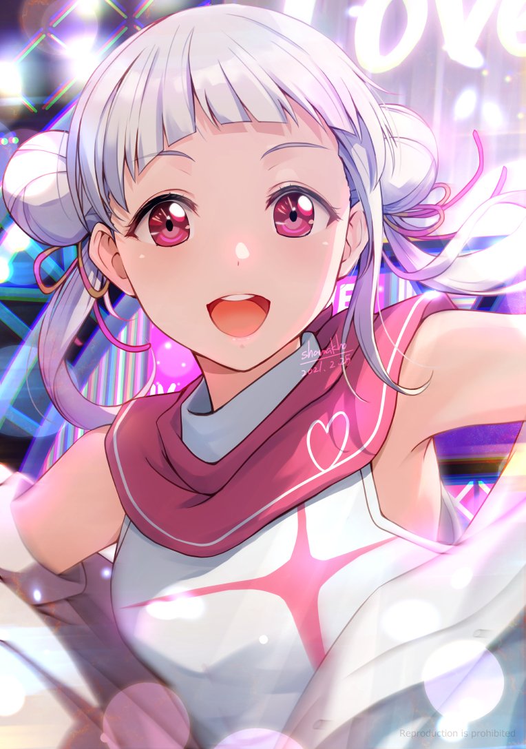 arashi chisato (love live! and 1 more) drawn by shamakho