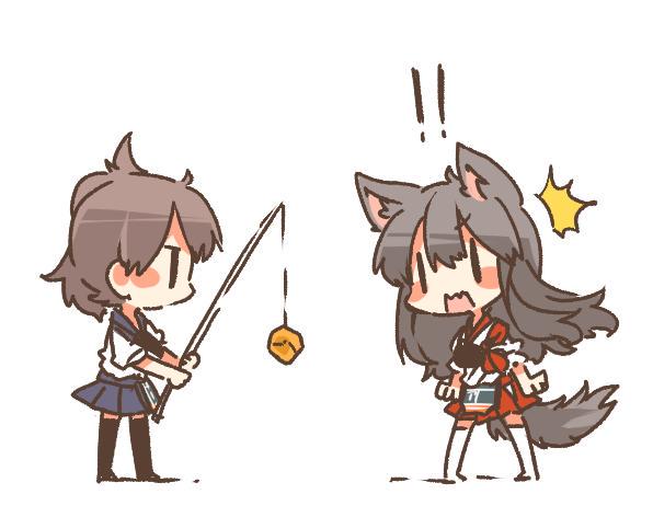 kaga and akagi (kantai collection) drawn by rebecca_(keinelove)