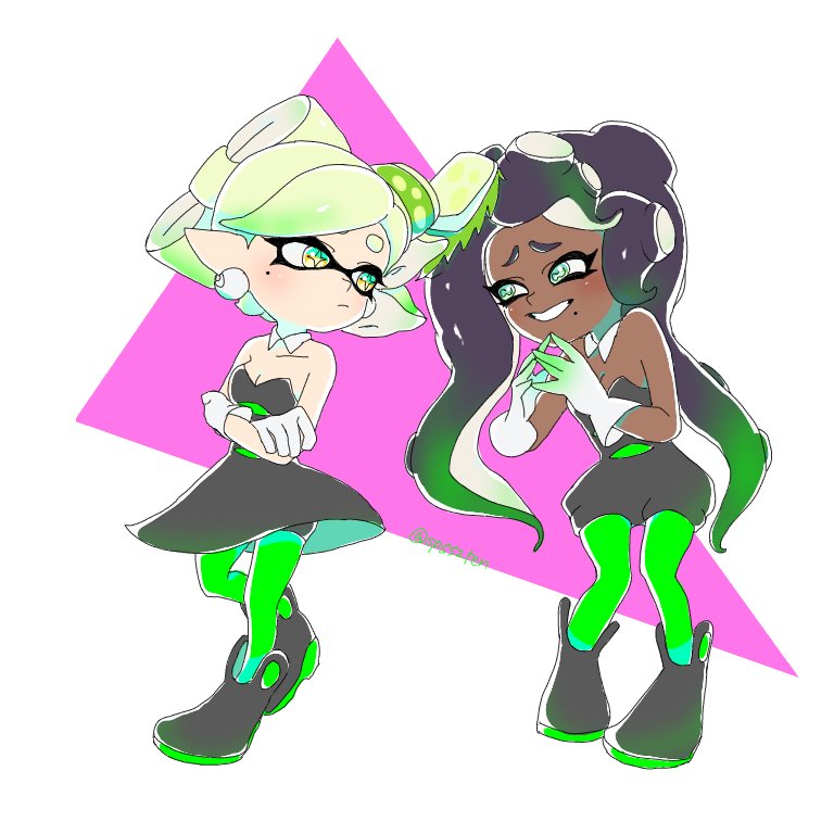 callie, marie, and marina (splatoon) drawn by tenchou_(sakai)