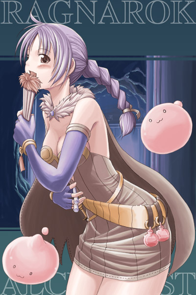 poring and alchemist (ragnarok online) drawn by toujou_akira