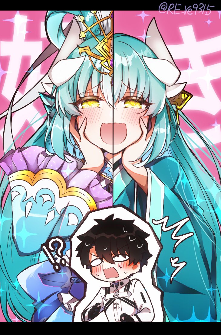 fujimaru ritsuka, kiyohime, and otohime kiyohime (fate and 1 more) drawn by re_re9315