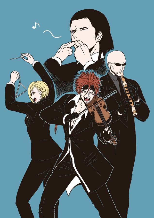 reno, tseng, rude, and elena (final fantasy and 2 more) drawn by igusaharu