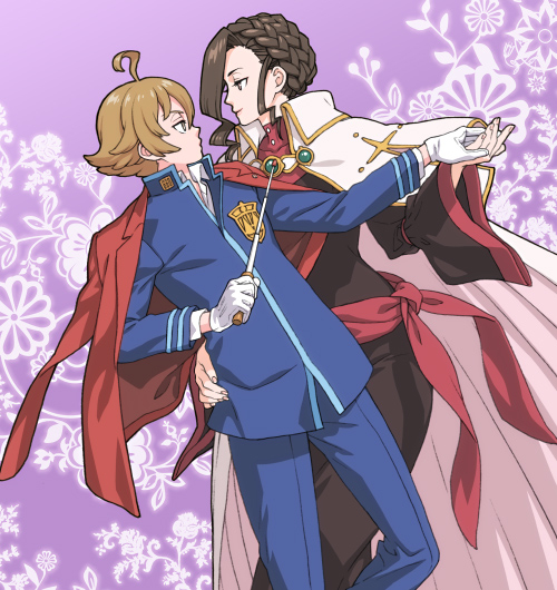 eustace winner and verity gavelle (ace attorney and 2 more) drawn by ito_fumi
