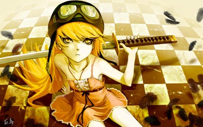 oshino shinobu (monogatari and 1 more) drawn by as109