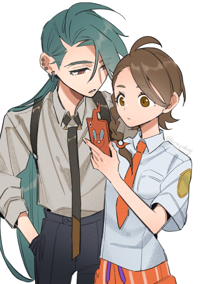 rotom, juliana, rika, and rotom phone (pokemon and 1 more) drawn by shougo-akira