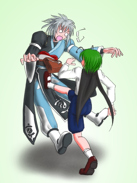 morichika rinnosuke and wriggle nightbug (touhou) drawn by yoshio_(yoshiwo0221)
