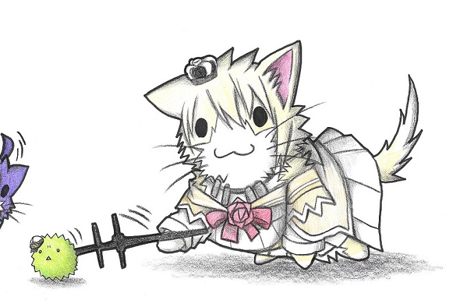 admiral, warspite, non-human admiral, and sakawa (kantai collection) drawn by neko_kyo