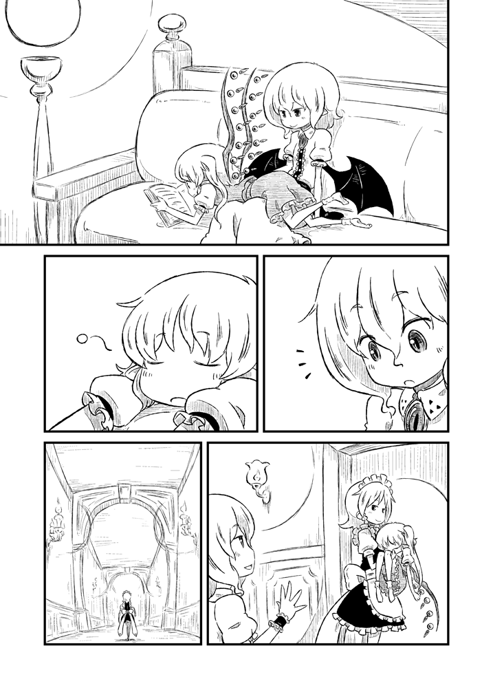 remilia scarlet, flandre scarlet, and izayoi sakuya (touhou) drawn by sonson_(eleven)