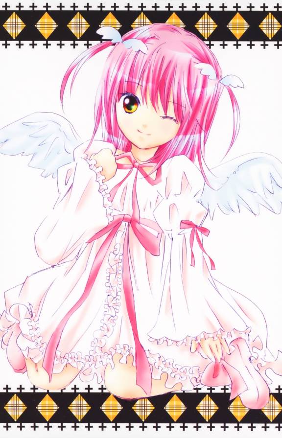 hinamori amu and amulet angel (shugo chara!) drawn by peach-pit