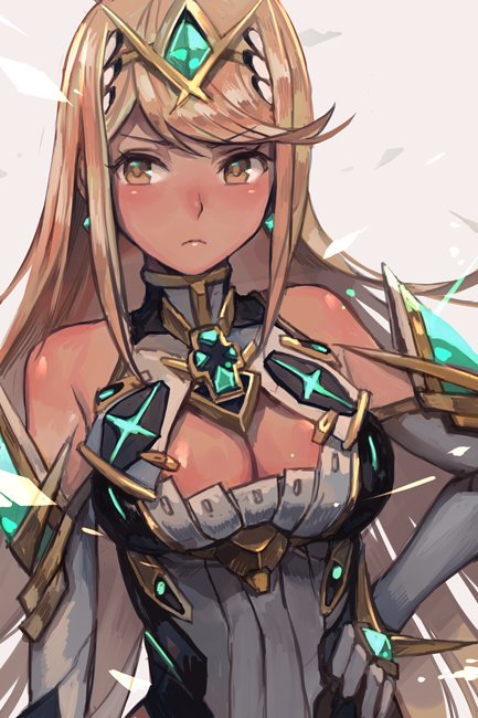 mythra (xenoblade chronicles and 1 more) drawn by hungry_clicker