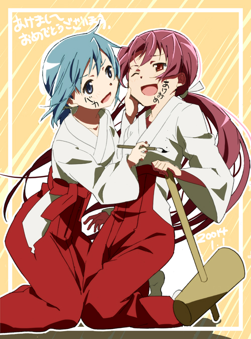 miki sayaka and sakura kyoko (mahou shoujo madoka magica) drawn by fumiko_(mesushi)