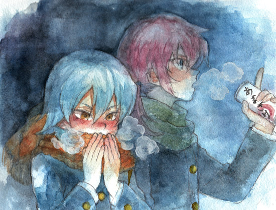 kirino ranmaru and kariya masaki (inazuma eleven and 1 more) drawn by riho