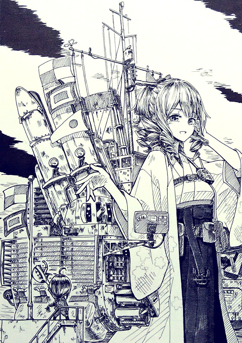 fairy and hatakaze (kantai collection) drawn by kikusui_karakuchi