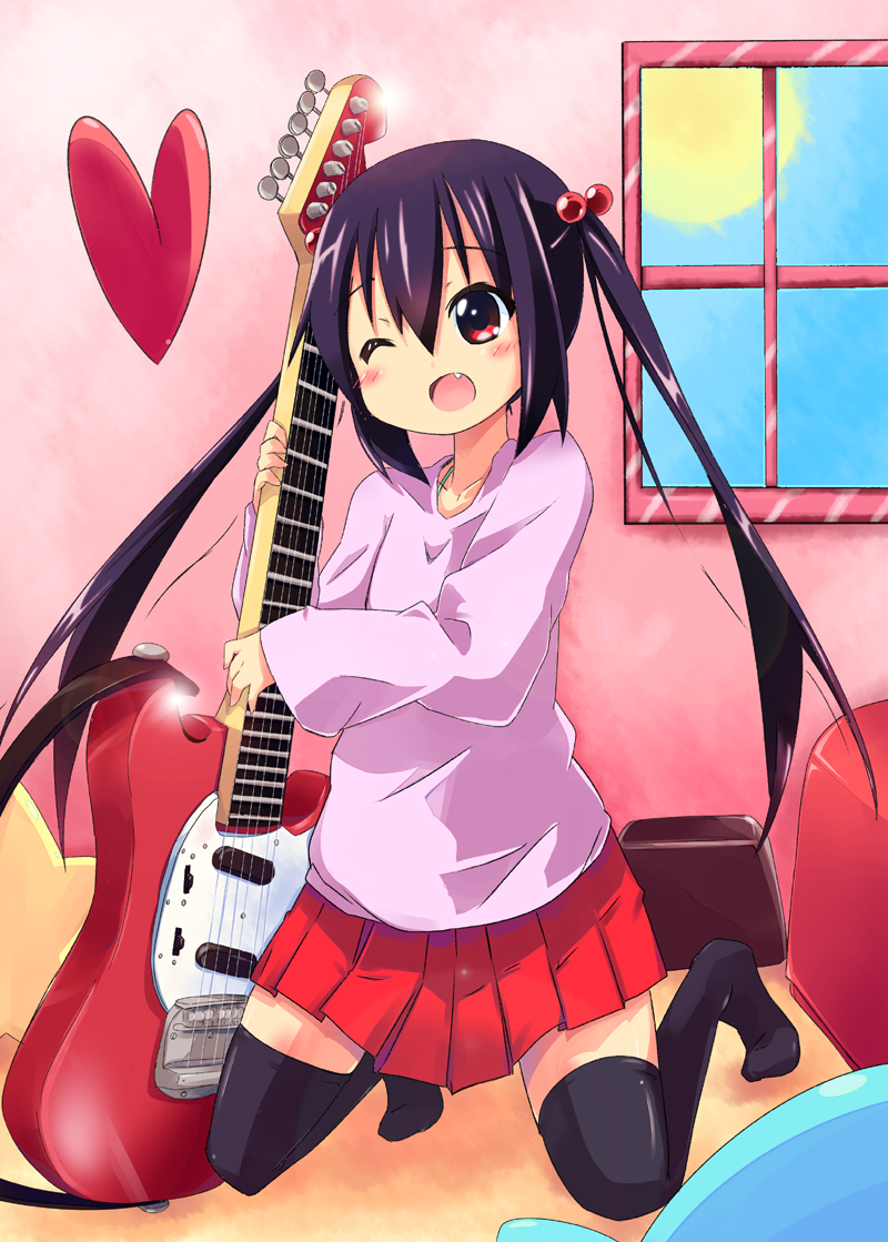 nakano azusa (k-on!) drawn by kurou_(quadruple_zero)