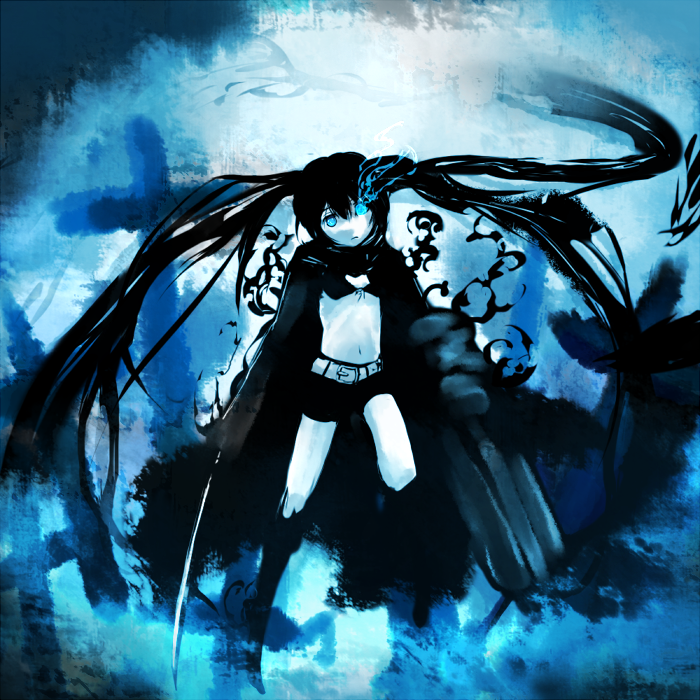 black rock shooter (black rock shooter) drawn by soubi
